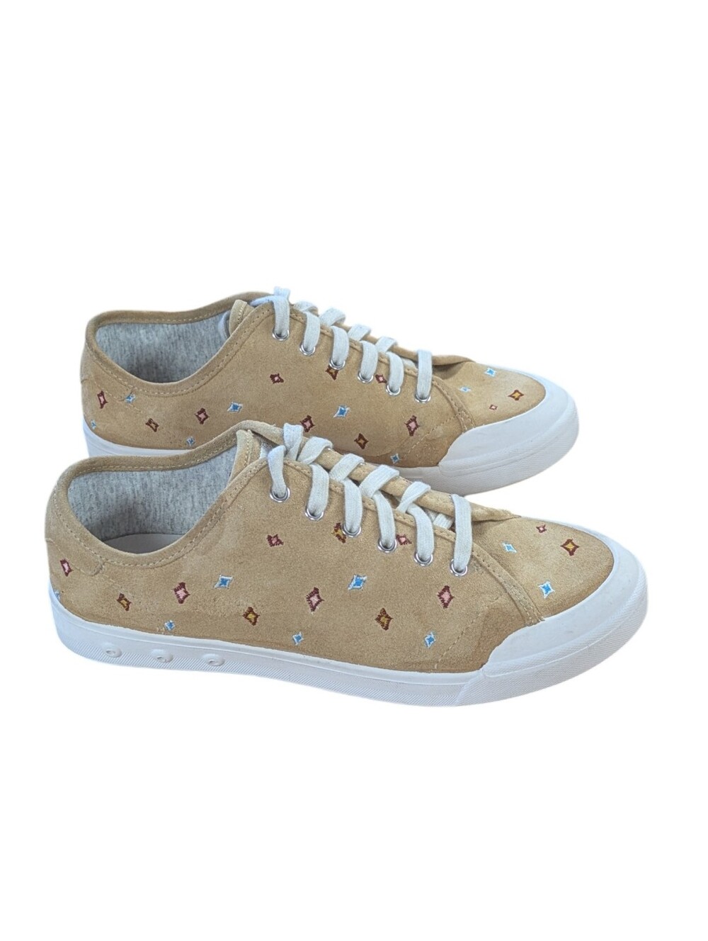 Rag & Bone Standard Issue Dune Embroidered Suede Sneakers Size 39.5 US 9 - Picture 3 of 11
